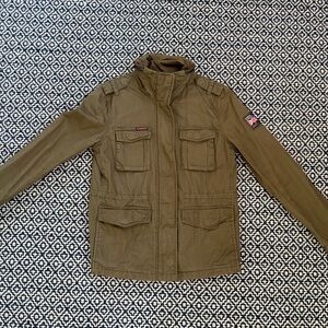Superdry Olive Green Military Jacket Size S